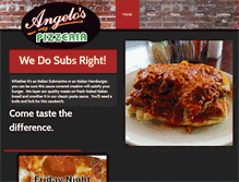 Tablet Screenshot of angelospizzeria.net